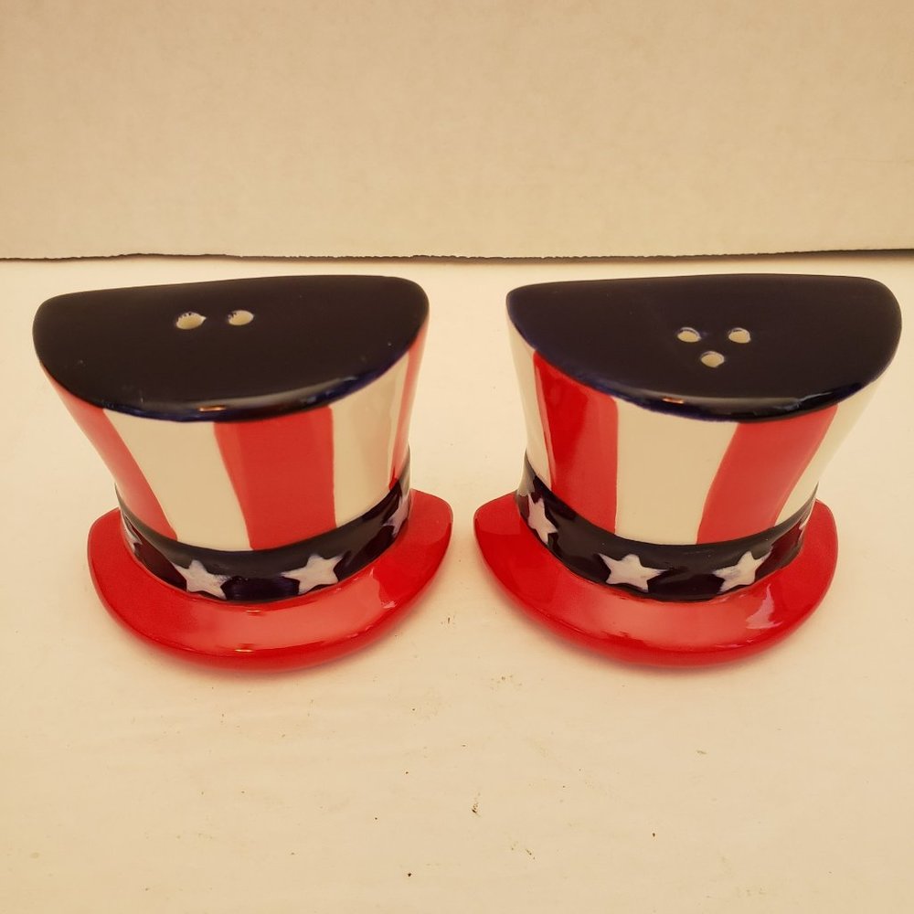 Patriotic Hat Salt and Pepper Shakers